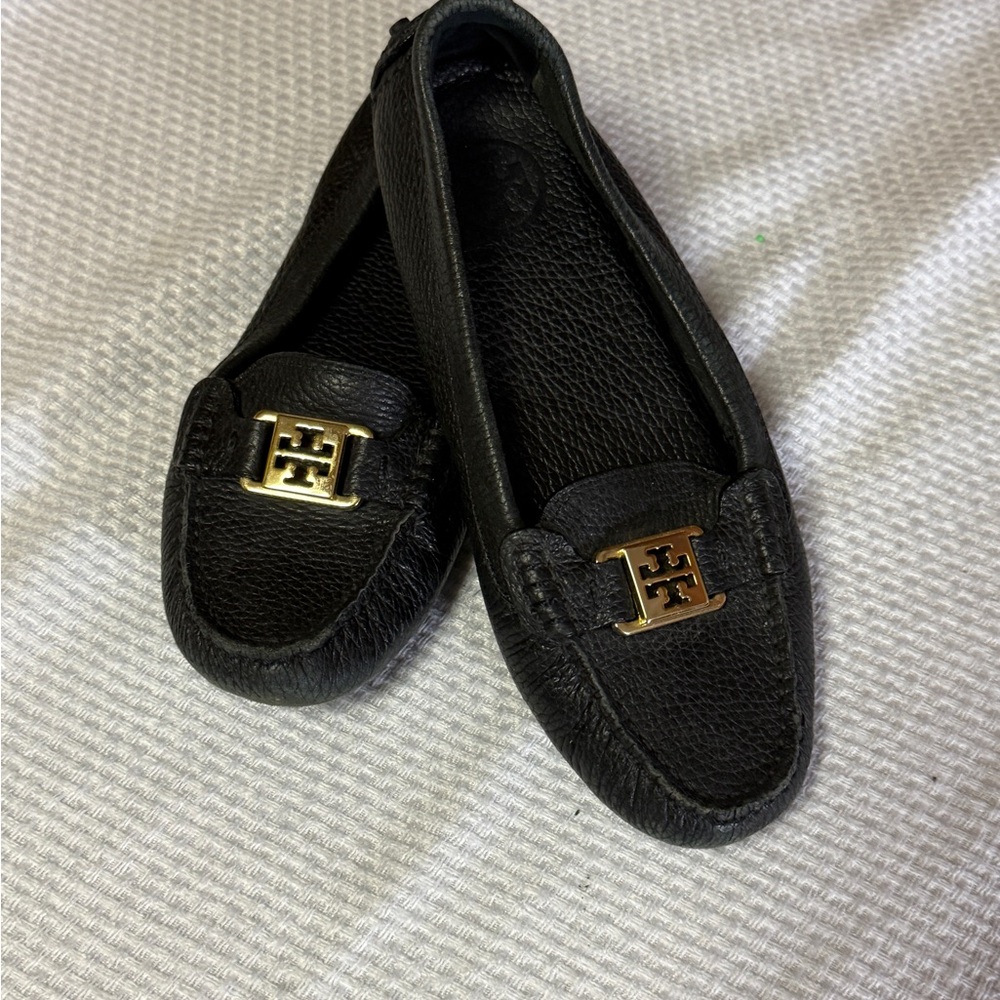 Tory Burch Black Leather Loafers